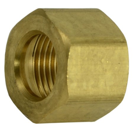 MIDWEST FASTENER 3/8" Brass Compression Nuts 8PK 35685